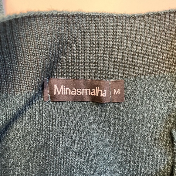 Minasmalha stretchy pencil below the knee emerald green skirt womem's size M - Picture 4 of 8